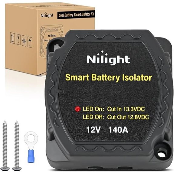 Nilight 12V 140AMP Dual Battery Isolator Relay