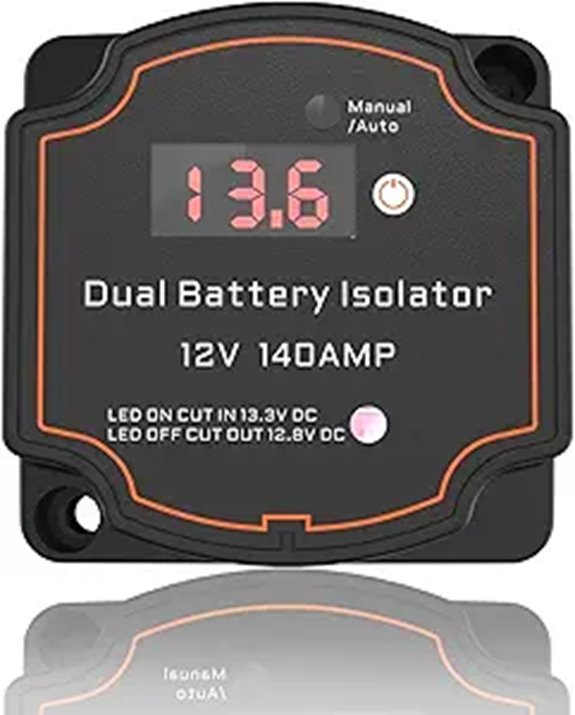 Smart Dual Battery Isolator with Voltmeter for Vehicles
