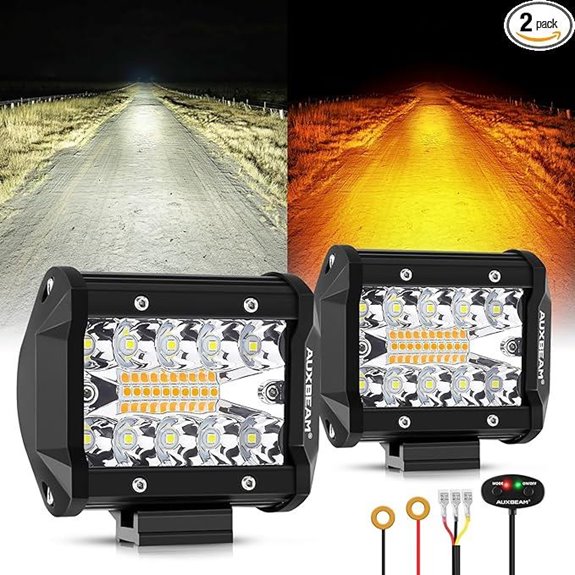 Auxbeam 4-Inch 120W Dual Color Offroad LED Lights Pair