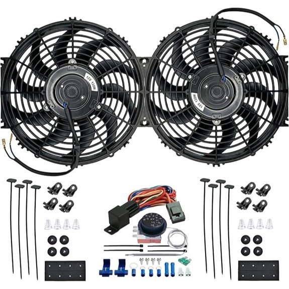 Dual 12-13 Electric Radiator Cooler Fan Kit