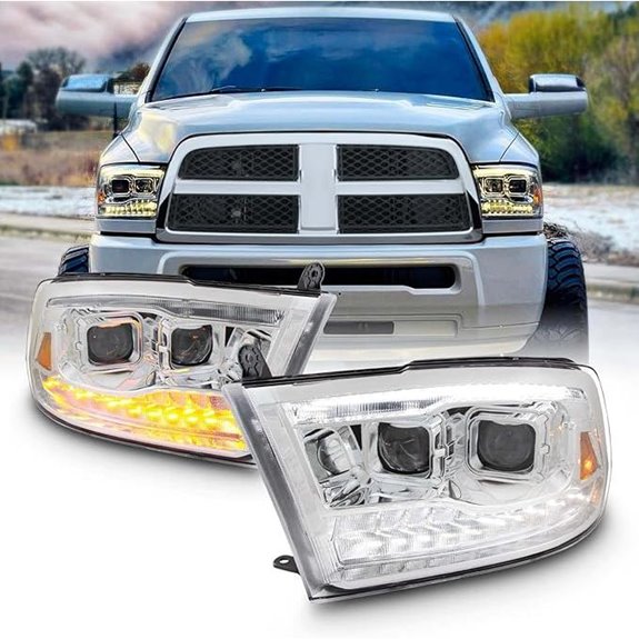 AKKON Dual Projector LED Headlights for Dodge Ram