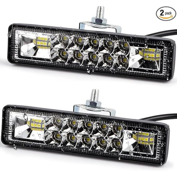 LED Light Bar 2PCS 5.7 Inch Waterproof Flood Spot