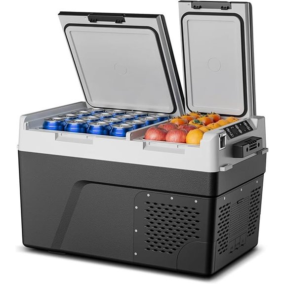 12V Dual Zone Car Refrigerator Cooler & Freezer