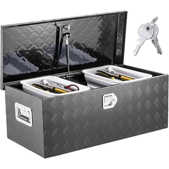 Heavy Duty Aluminum Truck Bed Tool Box with Keys