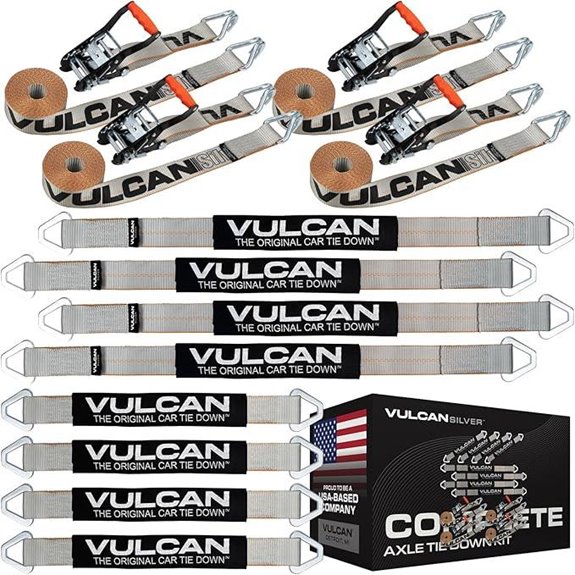 VULCAN Axle Strap Tie Down Kit with Ratchets