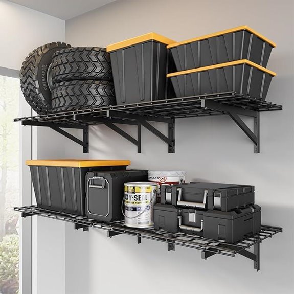 Heavy Duty Garage Wall Shelving Set (4 Pack)
