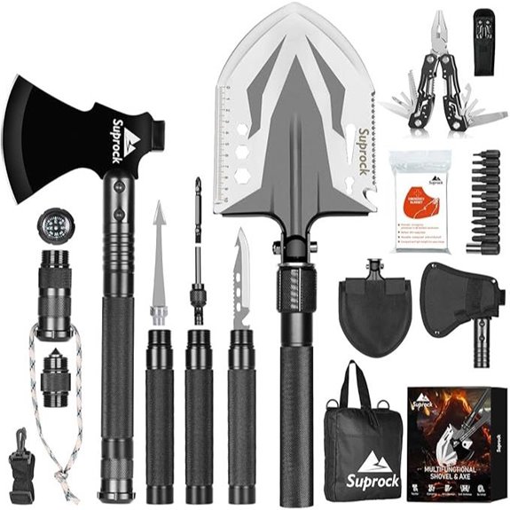 High Carbon Steel Tactical Folding Survival Shovel