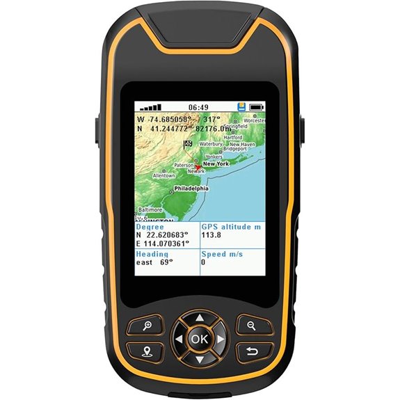 Rugged Handheld GPS for Hiking with Topo Maps