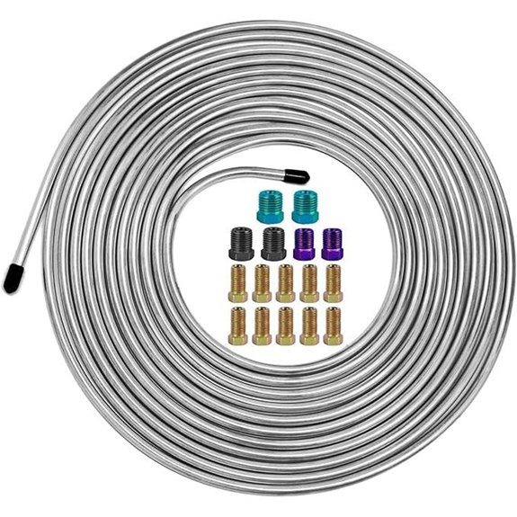Heavy-Duty Stainless Steel Brake Line Kit (25ft 16 Fittings)