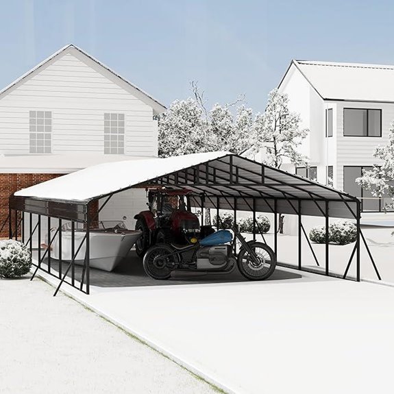 Heavy Duty Metal Carport with Galvanized Steel Roof
