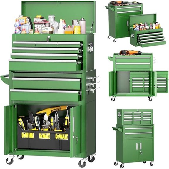 INTERGREAT 8-Drawer Rolling Tool Chest with Accessories