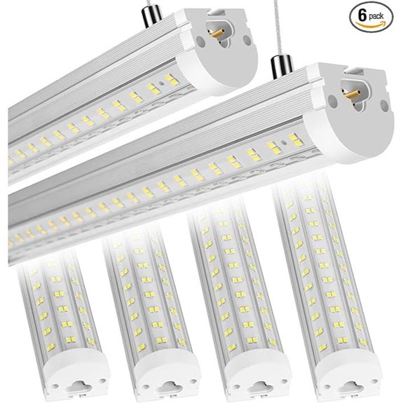 8FT U-Shape 125W LED Ceiling Lights 6 Pack