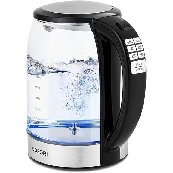 COSORI 1.7L Electric Kettle with Presets and Safety