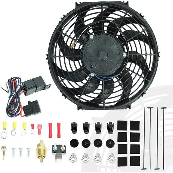 BLACKHORSE-RACING 12 Electric Radiator Cooling Fan Kit