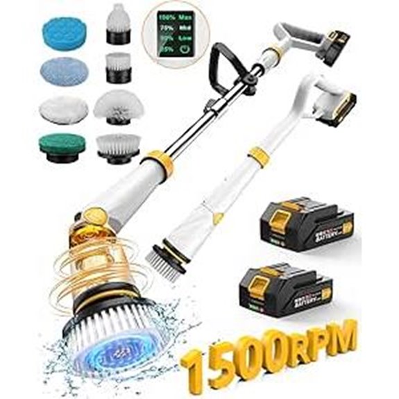 Qimedo Electric Spin Scrubber with 2 Batteries