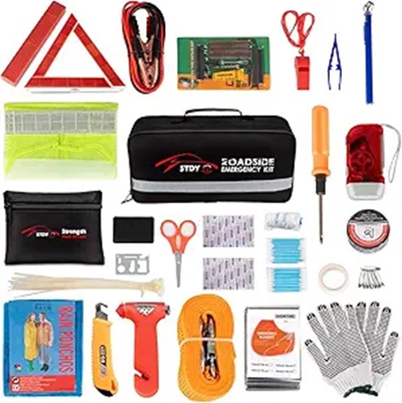 STDY Vehicle Emergency Kit with Jumper Cables & Tools