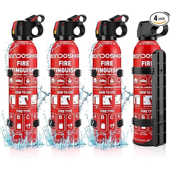 Mondoshop 4-Pack Water Fire Extinguishers for Home & Vehicle