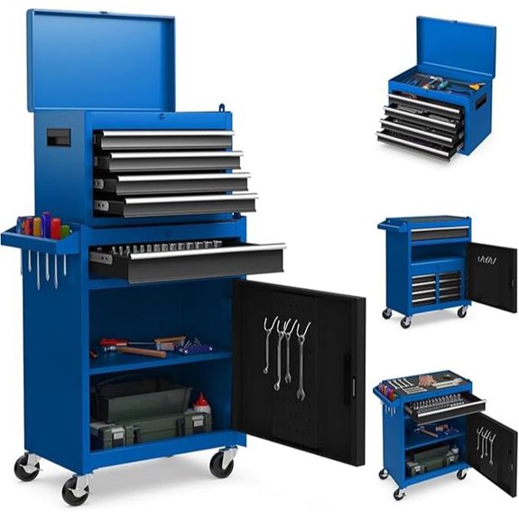 Goplus 5-Drawer Rolling Tool Chest with Accessories