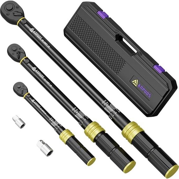 Torque Wrench Set 5 Pcs 20-250Ft.lb Dual-Direction