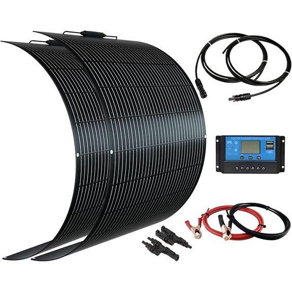 Flexible 200W Solar Panel Kit with Charge Controller