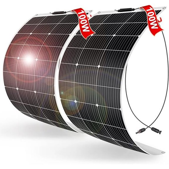 DOKIO 200W Flexible Monocrystalline Solar Panel for Off-Grid