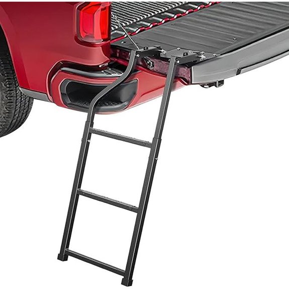 Nilight Foldable Truck Tailgate Ladder with Grip Plates