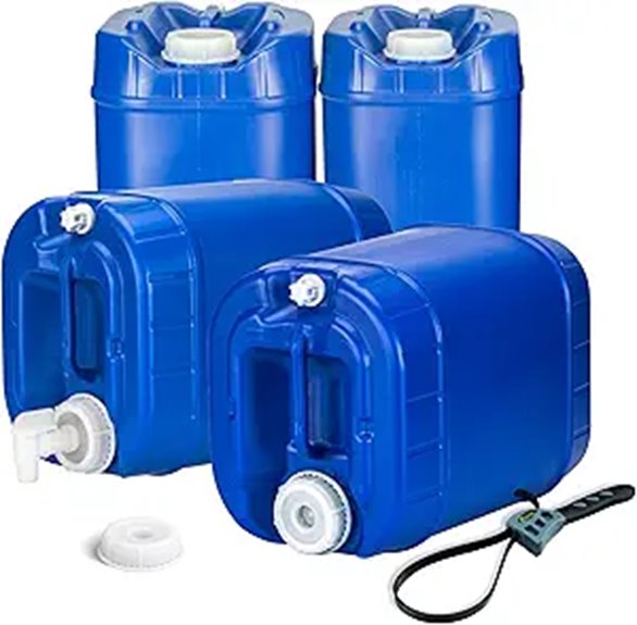 Legacy 20-Gallon Emergency Water Storage Containers (4-Pack)