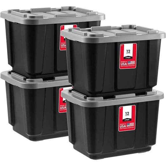 IRIS 4-Pack 12 Gallon Storage Bins with Lids