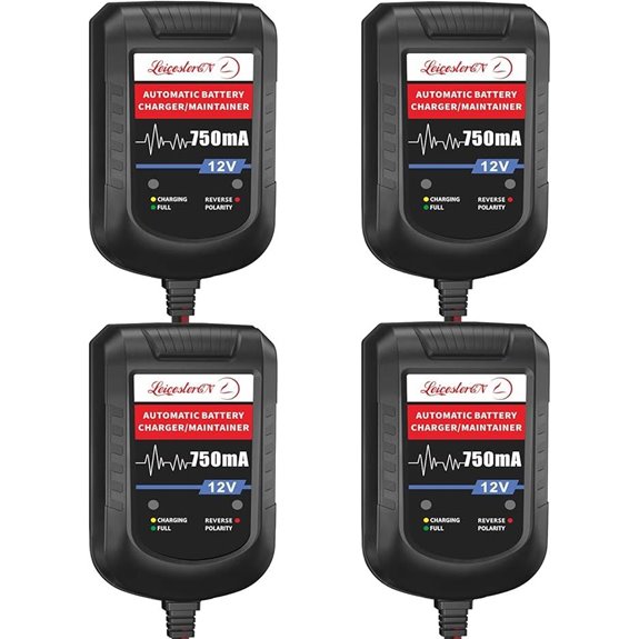 LEICESTERCN 4-Pack 12V Battery Trickle Charger Maintainer