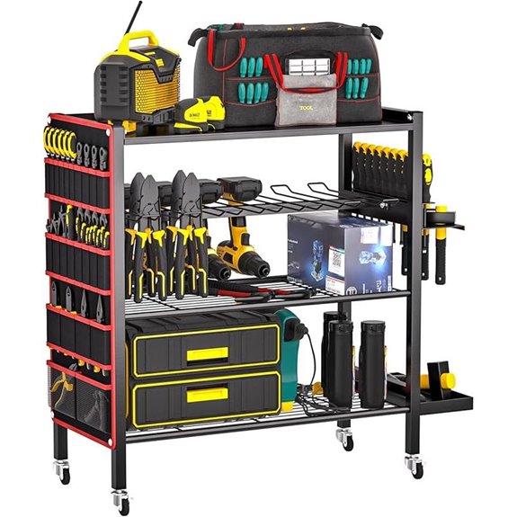 Ultrawall 4-Tier Rolling Power Tool Organizer Cart