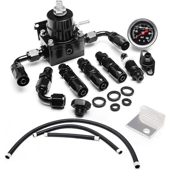 EFI Fuel Pressure Regulator Kit with Gauge and Fittings