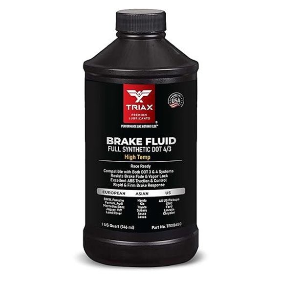 TRIAX DOT 3&4 Brake Fluid Full Synthetic 1 Quart