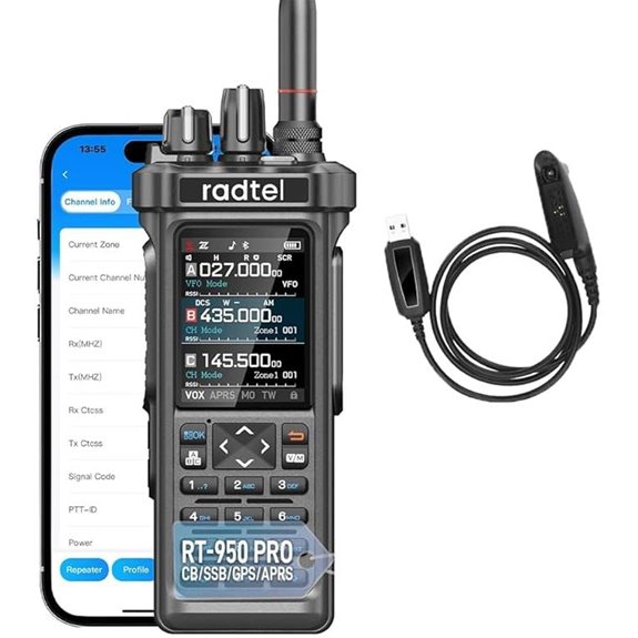 Radtel RT-950 PRO Ham Radio with GPS & Bluetooth
