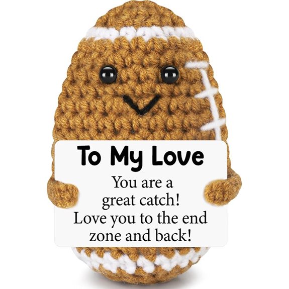 Handmade Crochet Football Gift for Him or Her