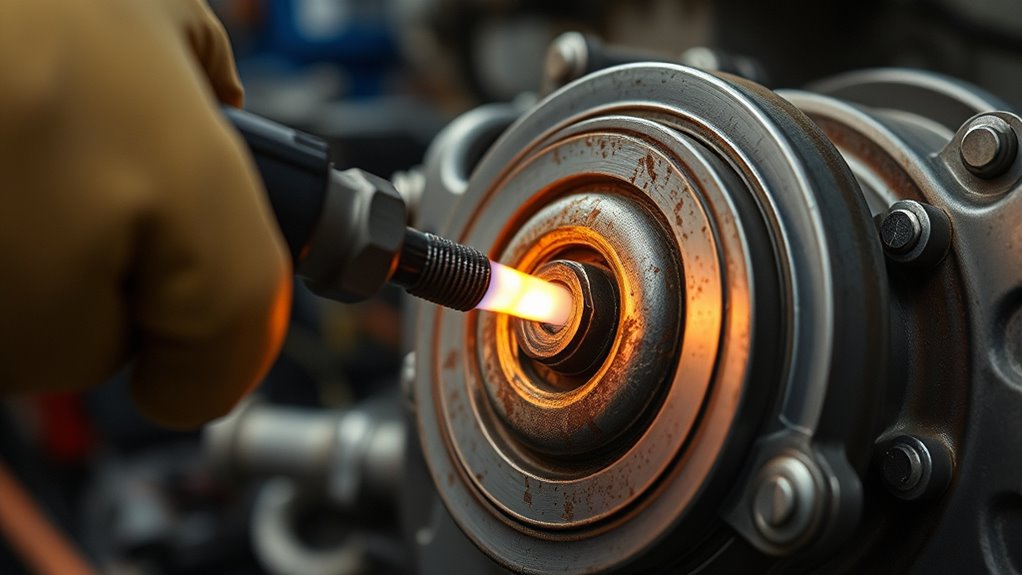 heat cycling loosens rusted bolts