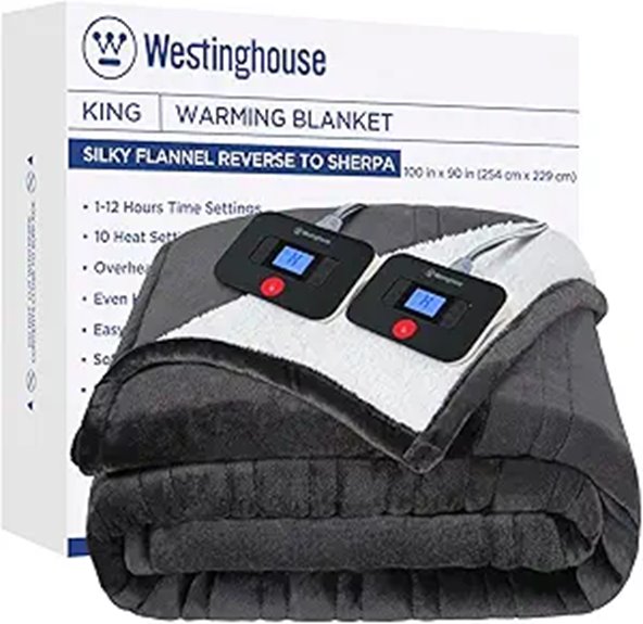 heated blanket with ten settings