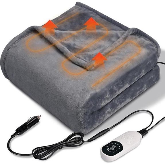 12V Heated Car Blanket with Multiple Heat Settings