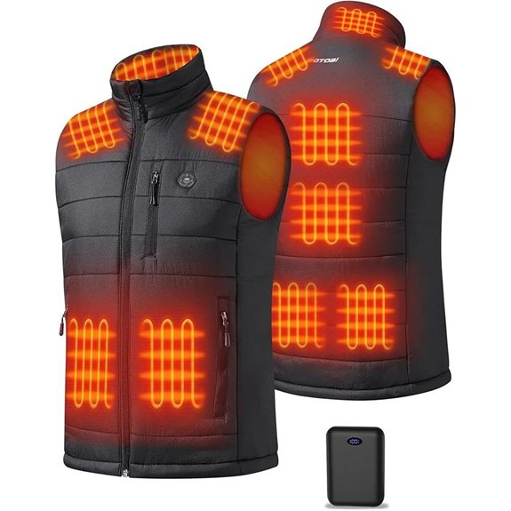 Heated Men’s Vest with 16000mAh Battery and 9 Zones