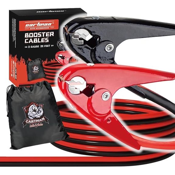 CARTMAN 2-Gauge 20ft Car Jumper Cables