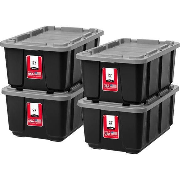 IRIS 4-Pack 27 Gallon Heavy Duty Storage Bins