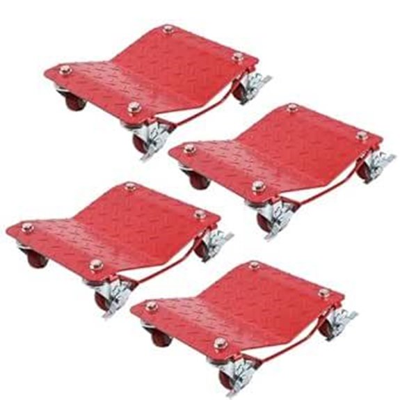 Heavy-Duty 4-Piece Car Wheel Dolly Set