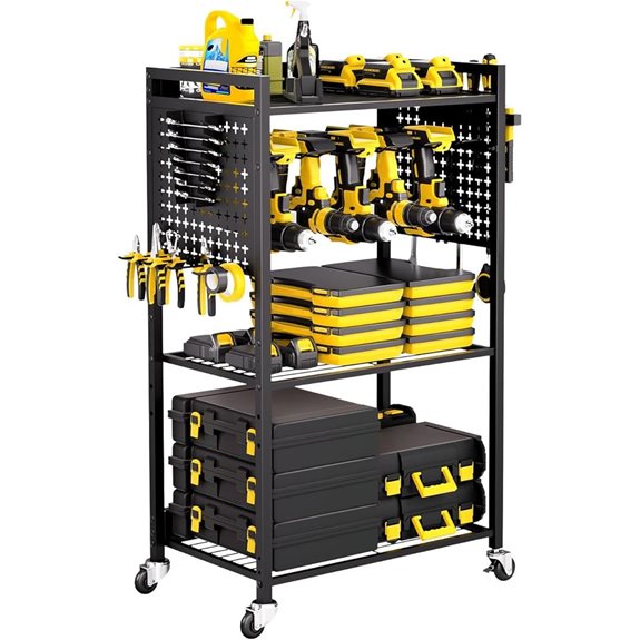 VEVOR 4-Tier Heavy Duty Tool Cart with Wheels