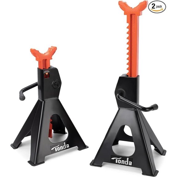 TONDA 3 Ton Jack Stands Adjustable Height Pair