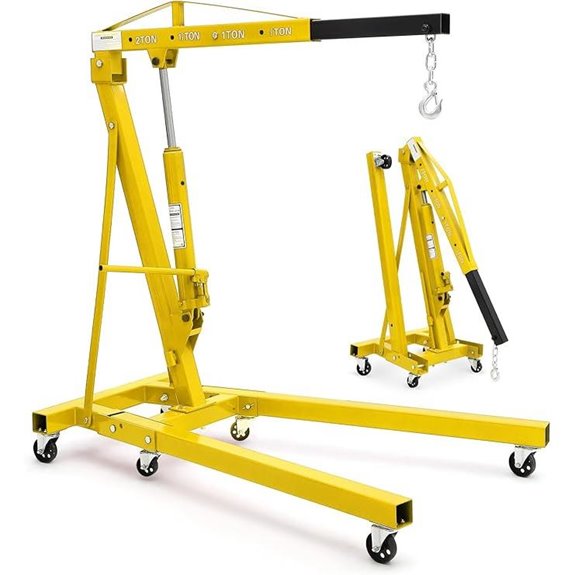 2-Ton Folding Engine Hoist with Telescoping Boom