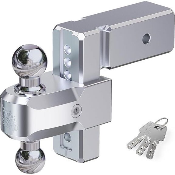 RENO Adjustable Heavy Duty Trailer Hitch with Dual Balls