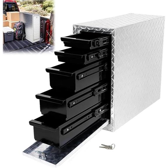 Heavy Wall Aluminum Truck Bed Tool Box with Drawers
