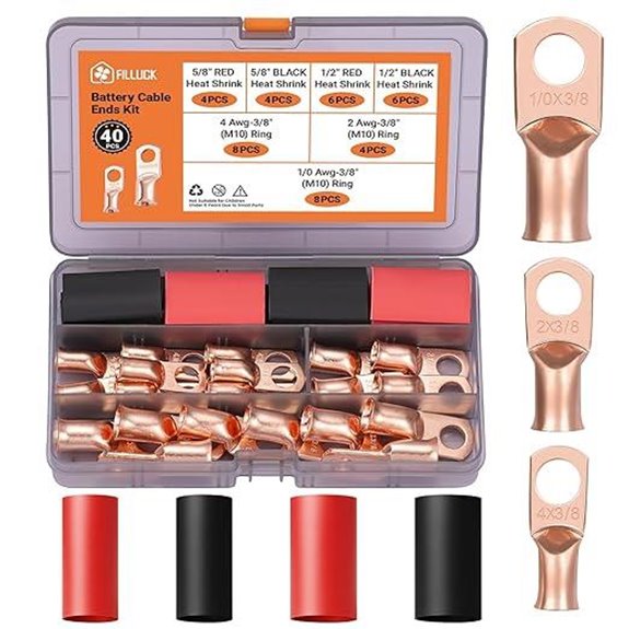 40pcs Heavy Duty Battery Cable End Kit