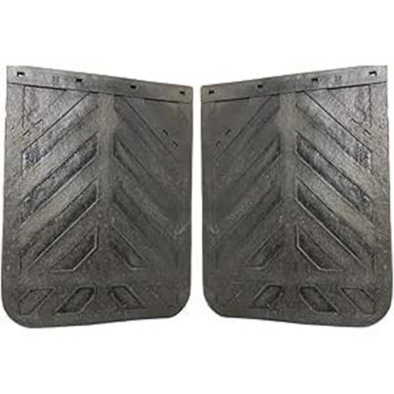 Black Semi Truck Mud Flaps - Chevron Heavy Duty Set
