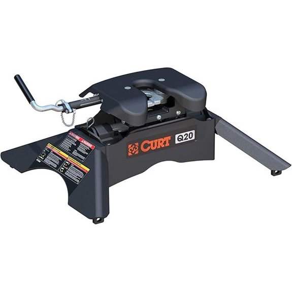 CURT 16130 Q20 5th Wheel Hitch 20,000 lbs Black