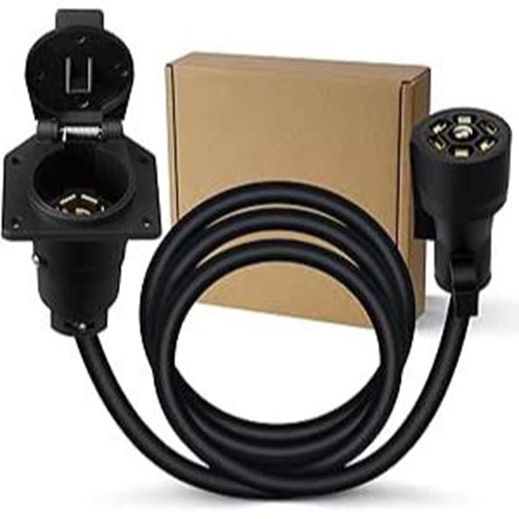7-Way Trailer Cord Extension 8ft Heavy Duty Copper